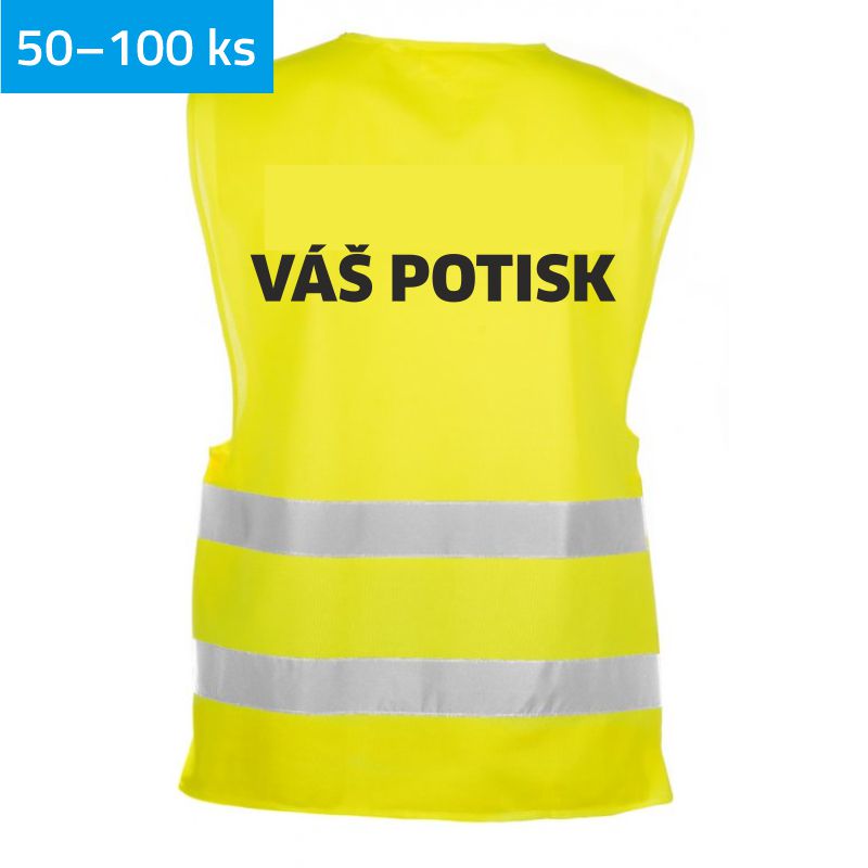 Reflexní vesta Basic s potiskem na zádech | ODBĚR 50–100 ks