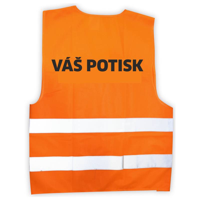 Reflexní vesta Basic s potiskem na zádech | ODBĚR 5–15 ks