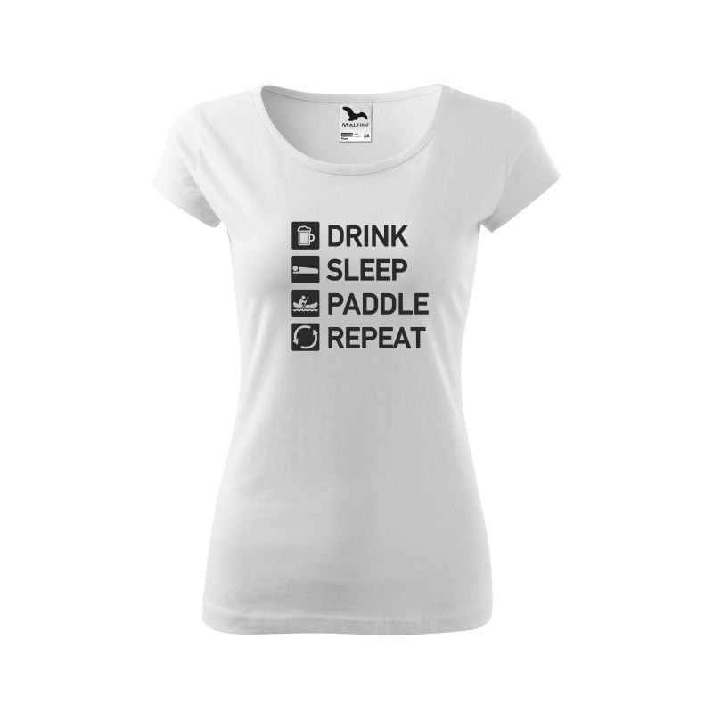 Vodácké tričko Drink, sleep, paddle, repeat - dámské (množstevní slevy)